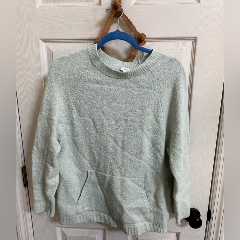 Pure Jill Women’s Cozy Crewneck Sweater in Light Mint size S